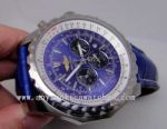 Fake Breitling Bentley Blue Dial Chronograph Blue Leather Strap Design Watch